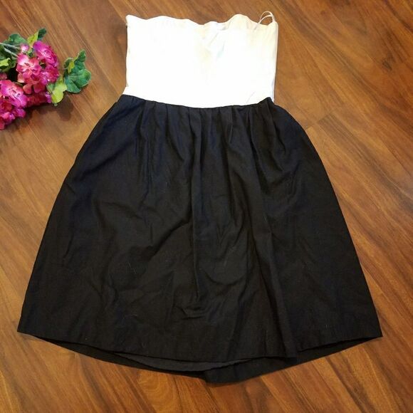 💕3 for $20💕 Zara Black White Strapless Dress - Picture 3 of 5